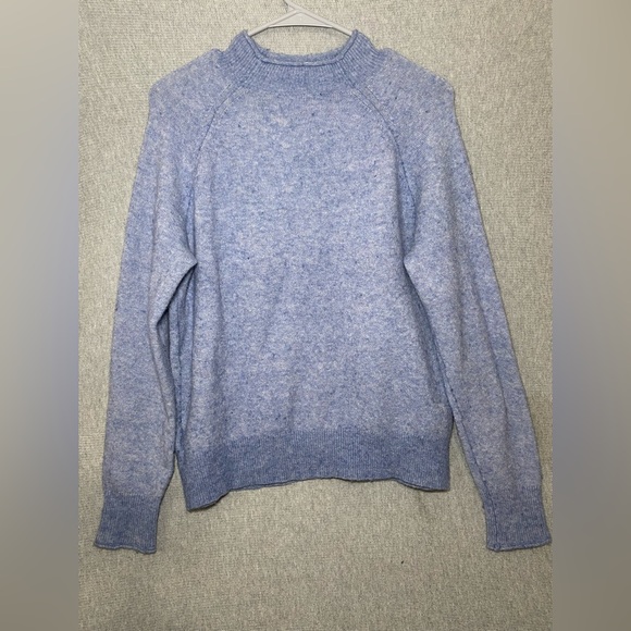 J. Crew Rollneck Supersoft Yarn Blue Pullover Sweater Size Medium - Picture 6 of 9